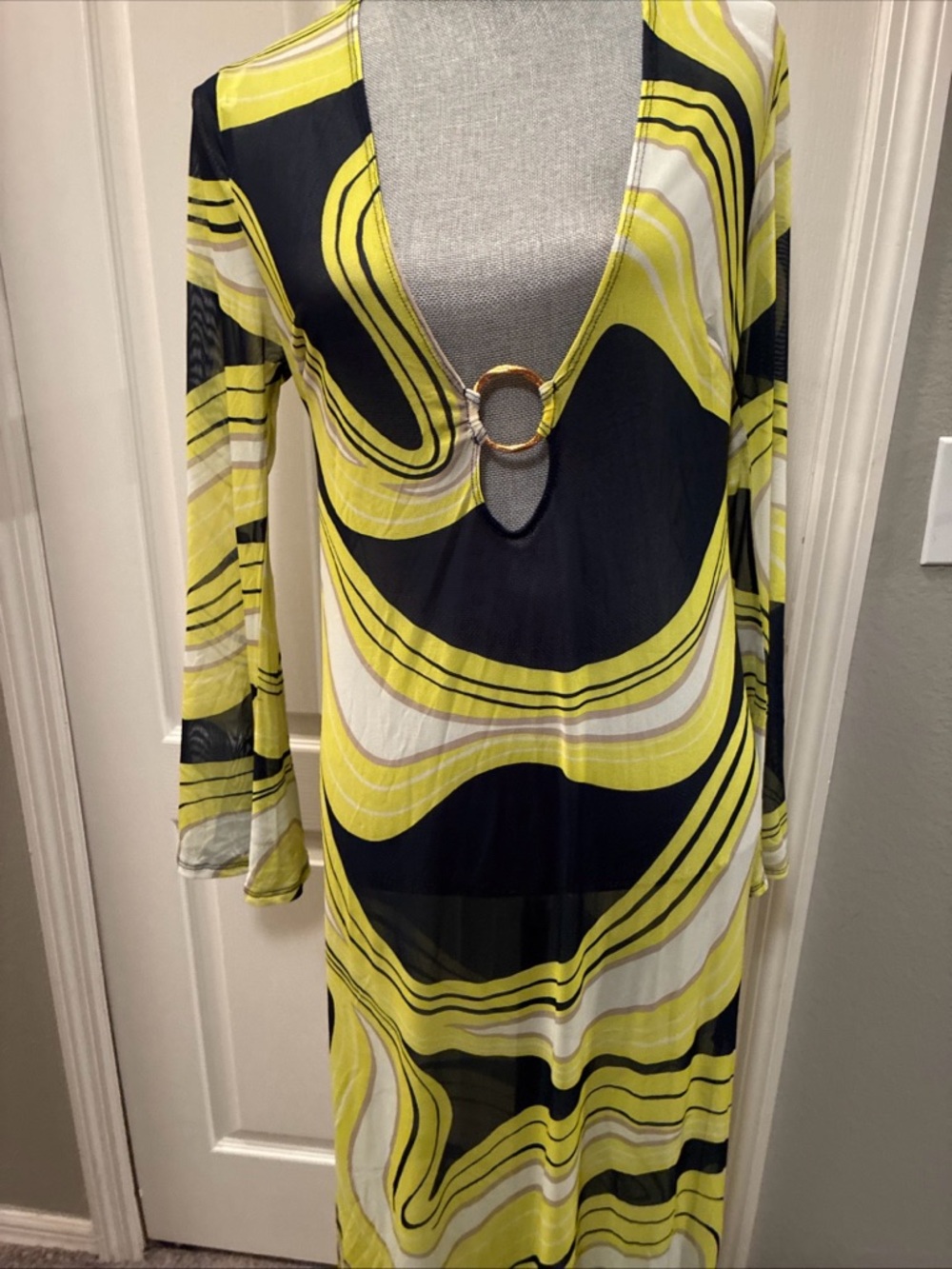 Trina turk ladies swim suit cover maxi dress - Picture 3 of 5